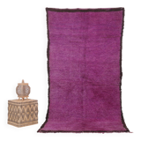 Vintage purple moroccan rug 134x272 cm - Berber rug - Wool rug handmade