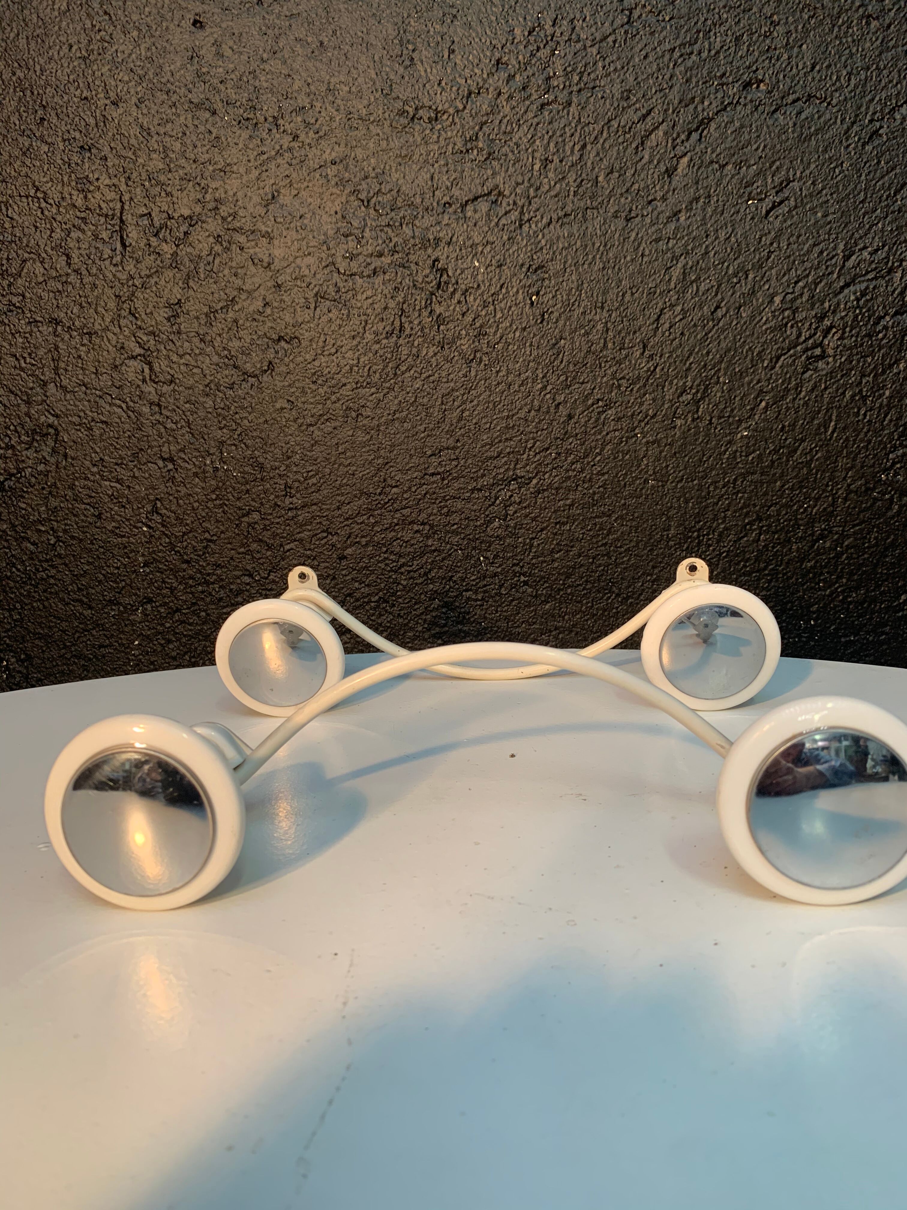 Coat rack, pair of patère design 1960