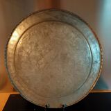 Oriental silver-plated copper tray