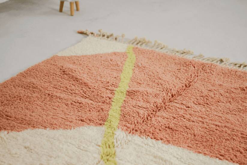 Tapos beni ouarine rose marocain 250cmx150cm