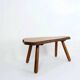 Vintage Brutalist coffee table / Side table in solid wood - 1960s