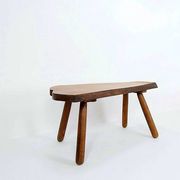 Vintage Brutalist coffee table / Side table in solid wood - 1960s