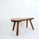 Vintage Brutalist coffee table / Side table in solid wood - 1960s
