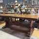 Large solid wood monastery table – trestle base