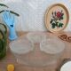 Flat set and 6 shell-shaped glass ramekins