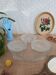 Ensemble plat et 6 ramequins en verre forme coquillage