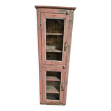 Pink showcase in Burmese teak
