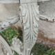 Beautiful antique wooden console with a marble top in Louis XVI style.
