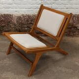 Pair of low wooden chairs