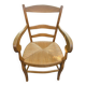 Oak straw armchair