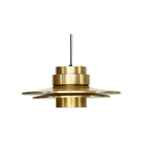 Brass coloured hanging lamp by Lyskaer Denmark 1970