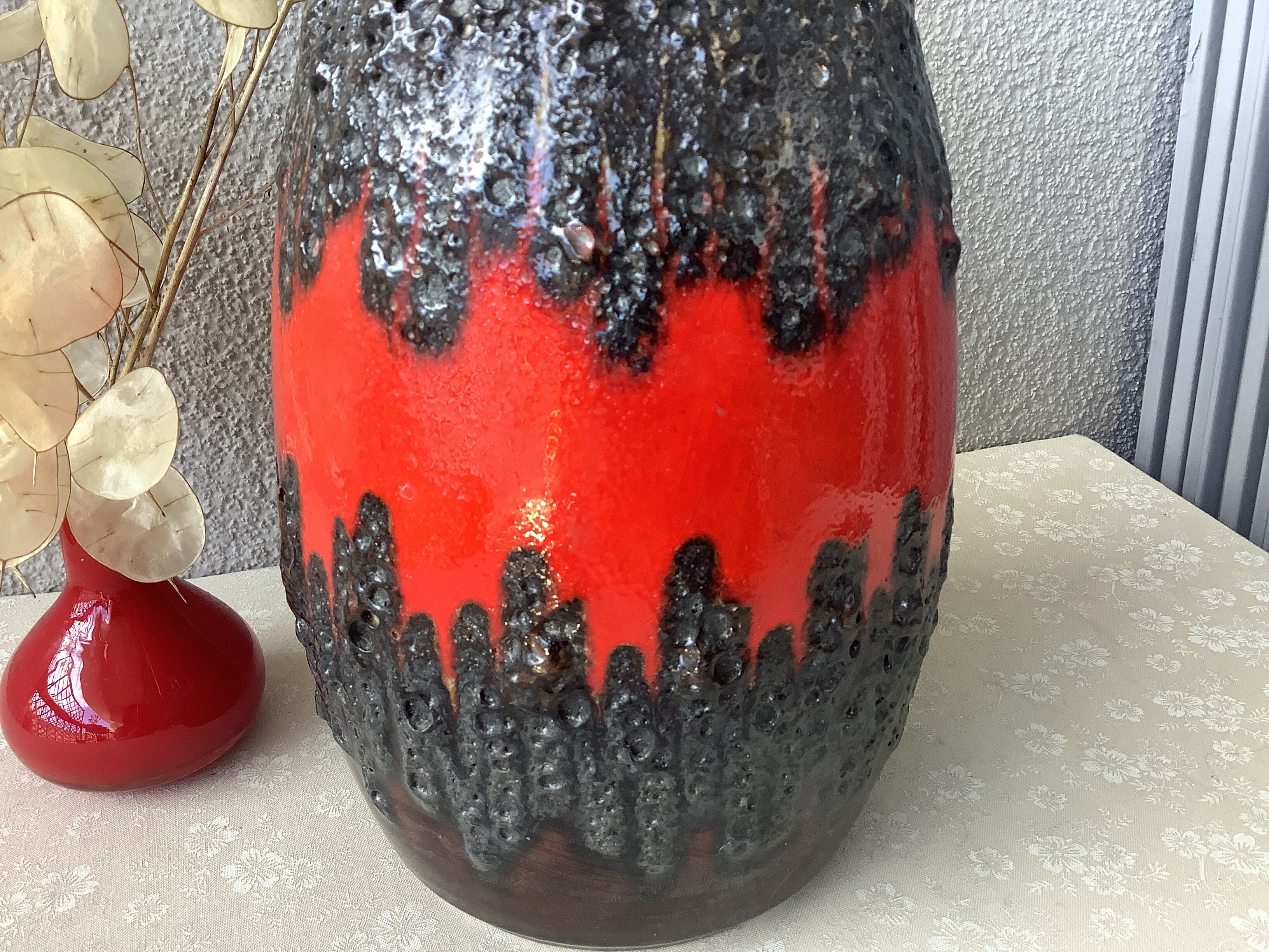 Vase Bay Keramik fat lava West Germany 7030