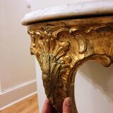 Antique gilded console table rococo style first half of 1900s