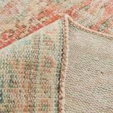 6x10 Peach Red Turkish Vintage Rug, 194x294Cm
