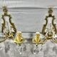 Pair of Wall Lamp Bronze And Crystal 2 Lights