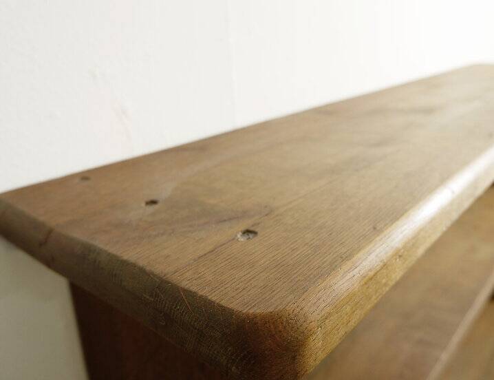Brutalist shelf in solid wood - 1950s