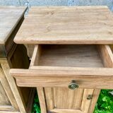 Bedside tables made of natural wood