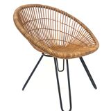 Rohe Noordwolde rattan armchair, 1960, Netherlands