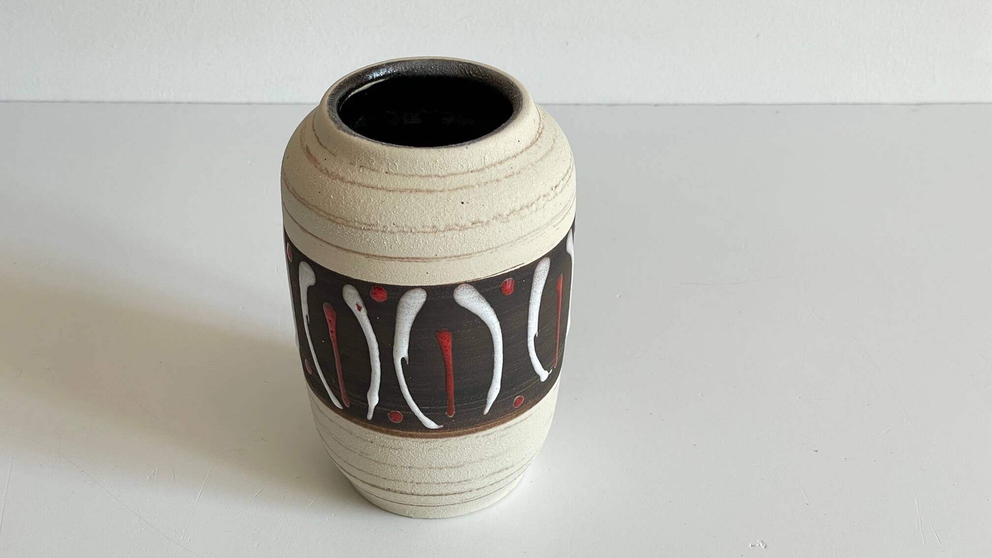 Handmade ceramic vase from the 1950s