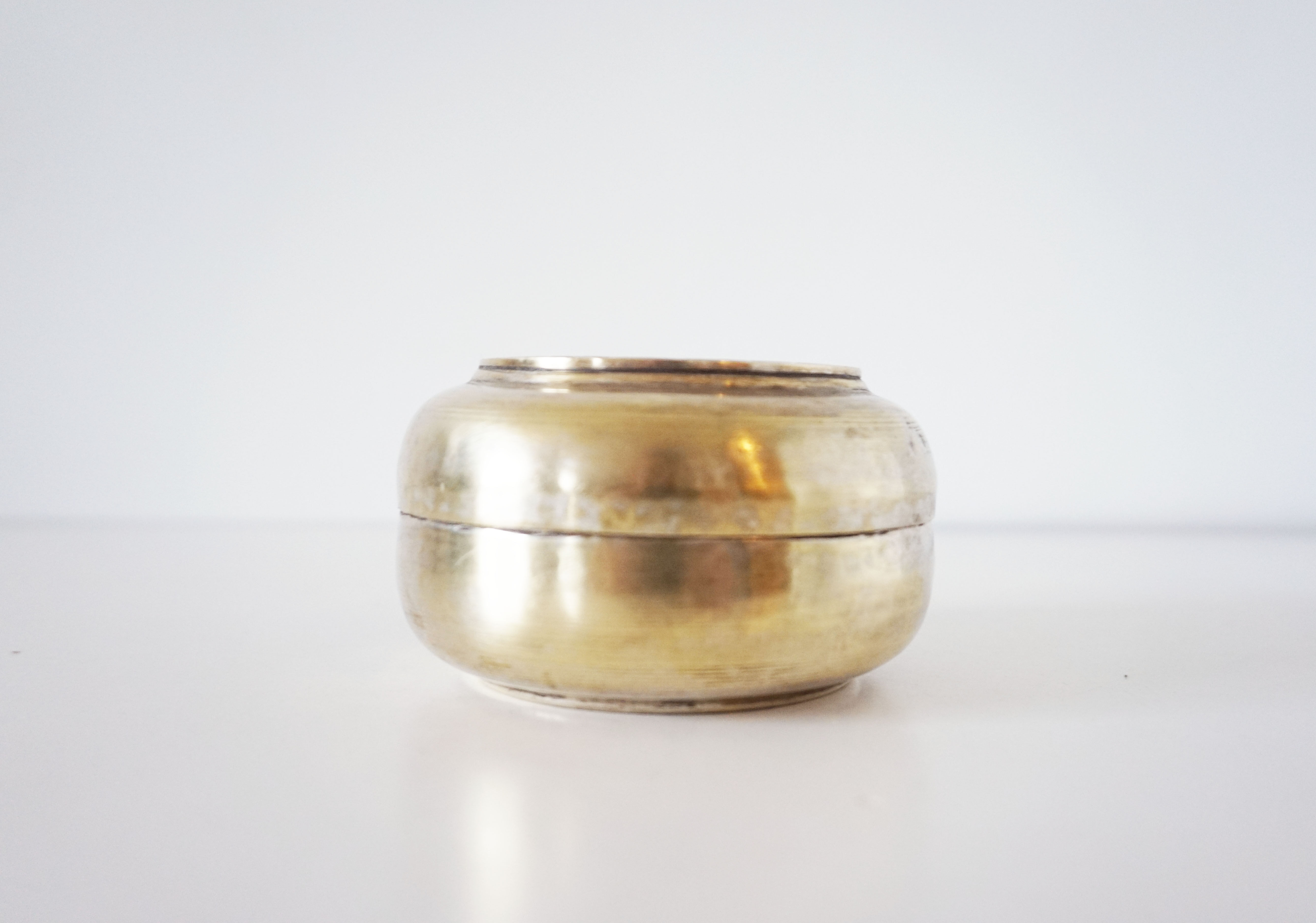 Brass and mother-of-pearl box