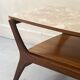 Scandinavian coffee table with 2 wooden tops, Netherlands 1970.