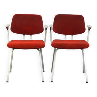 Lot de 2 chaises design vintage par Friso Kramer pour Ahrend de Cirkel fin des années 1960
