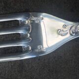 Pair of monogrammed cutlery "YB" Christofle Marly model