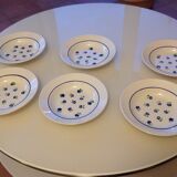 Six assiettes creuses decor Claudius des faienceries de Badonviller, années 50/60