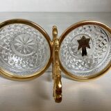 Double bowl servant in crystal Stella Genuine Lead Crystal