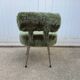 Vintage green furry chair from the 1960s