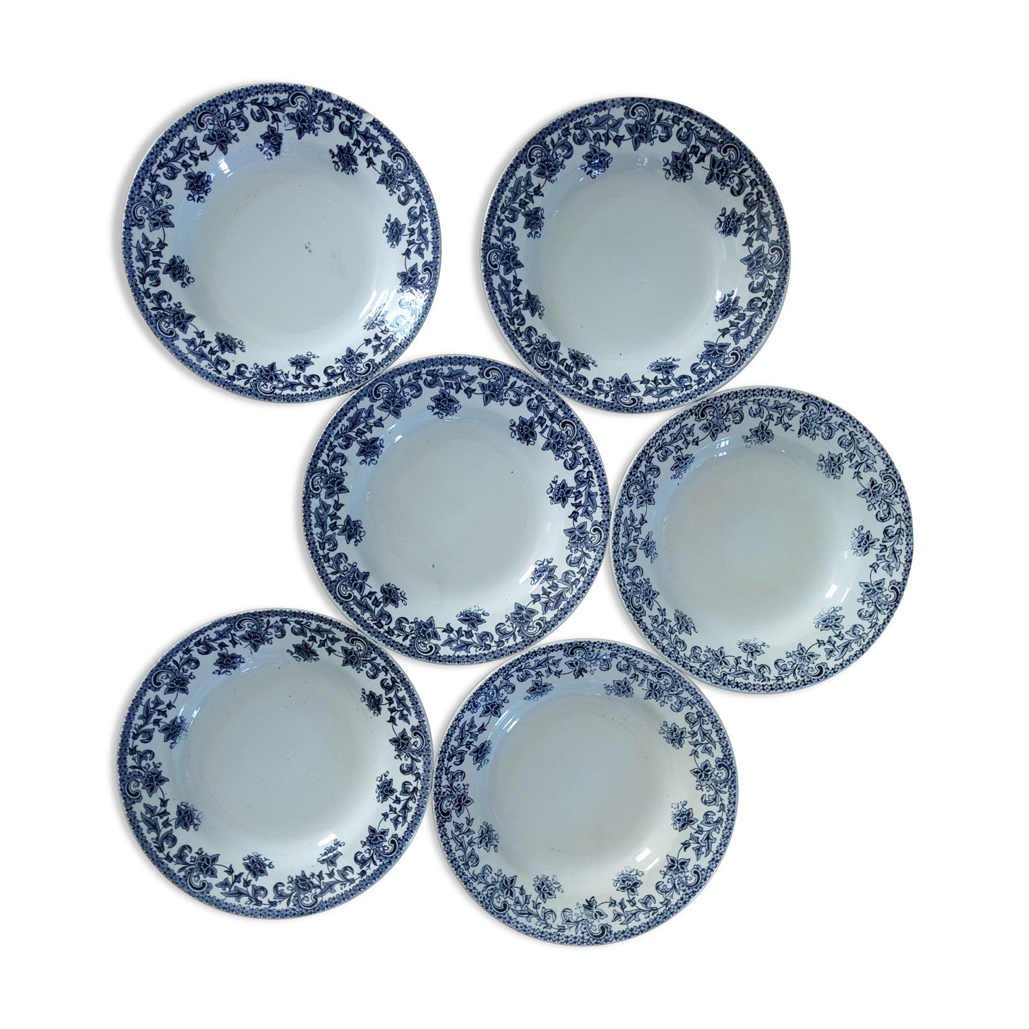 Plates earth of iron saint Amand Jane retro vintage antique