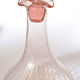 Pink glass decanter