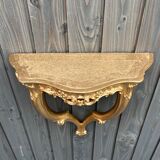 Golden wall console, baroque style