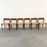 Danish design icon – Set of 6 model 75 chairs by Niels Otto Moller