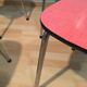 Series of 4 vintage chairs in red Formica year 1960