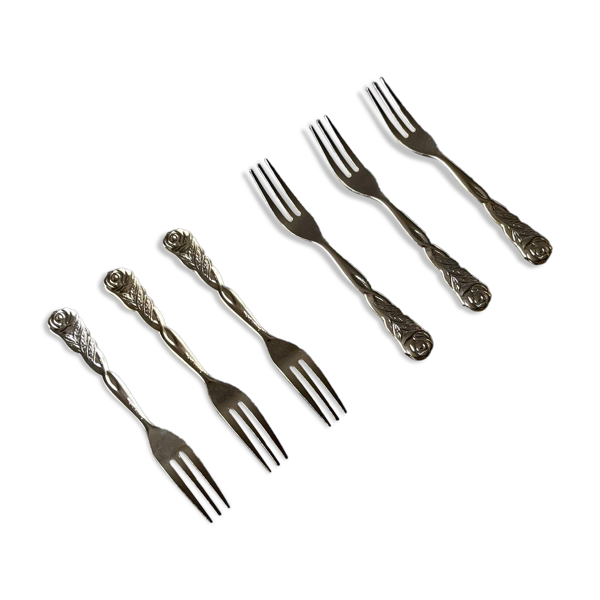 Fourchettes apéritives vintage plaquées or