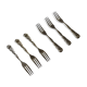 Vintage gold-plated appetizer forks