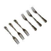 Vintage gold-plated appetizer forks
