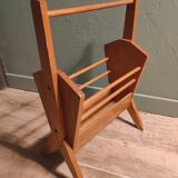Porte revues bois pieds compas vintage design scandinave