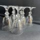 Blown and cut crystal glasses