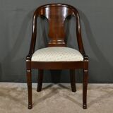 Set of 4 Gondola Chairs in Mahogany, Restoration period – Part 1, 19th century