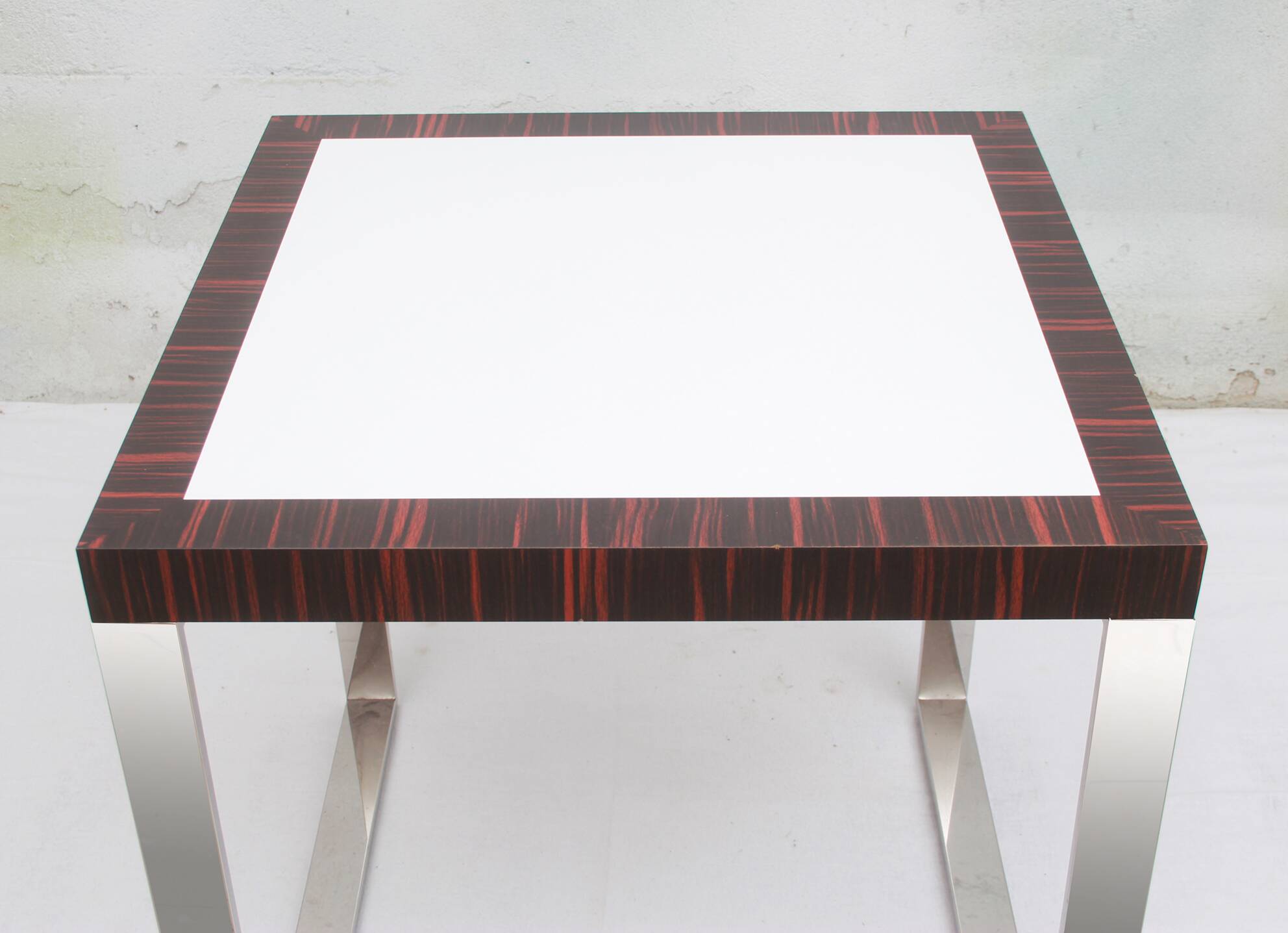design cube table in chrom rosewood 64cm