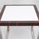 design cube table in chrom rosewood 64cm