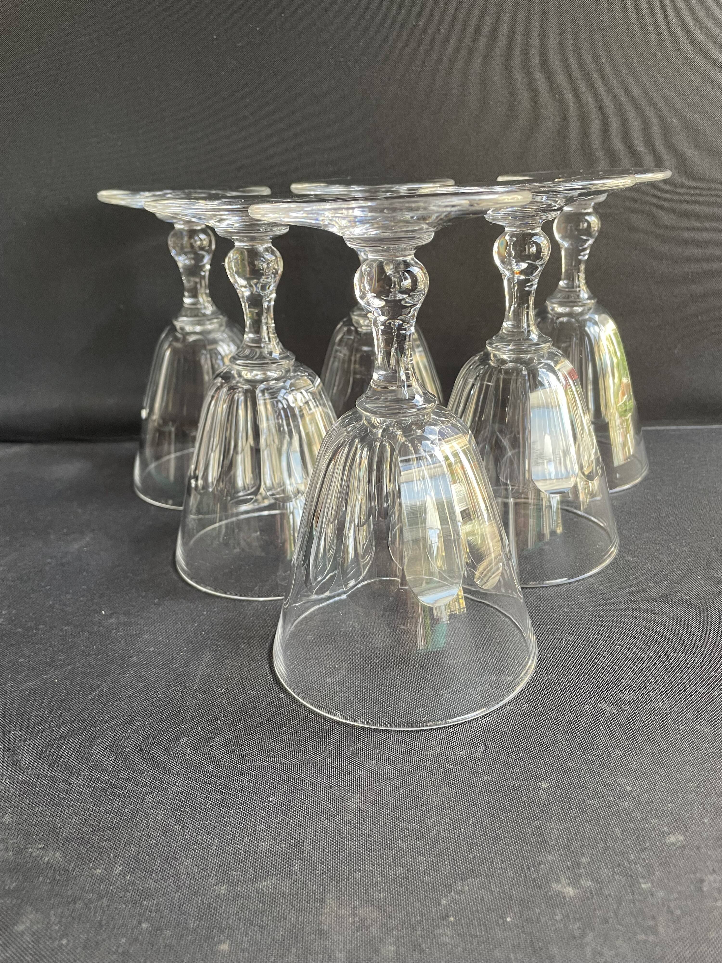 6 Baccarat water glasses
