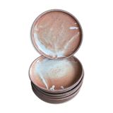 Series of 8 flat sandstone plates