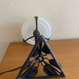 Art Deco lamp with twisted leaves