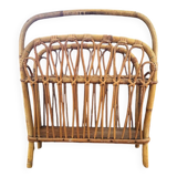 Rattan magazine rack