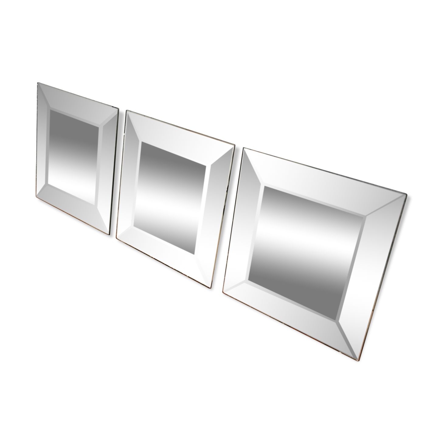 Trio de miroirs biseautés à poser