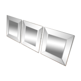 Trio of beveled mirrors to install