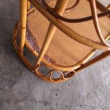Vintage rattan serving trolley